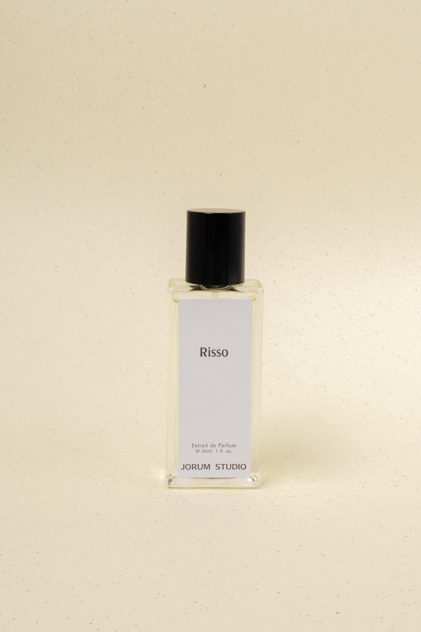 Jorum Studio Risso perfume bottle with sleek design, featuring a minimalist label and elegant packaging.