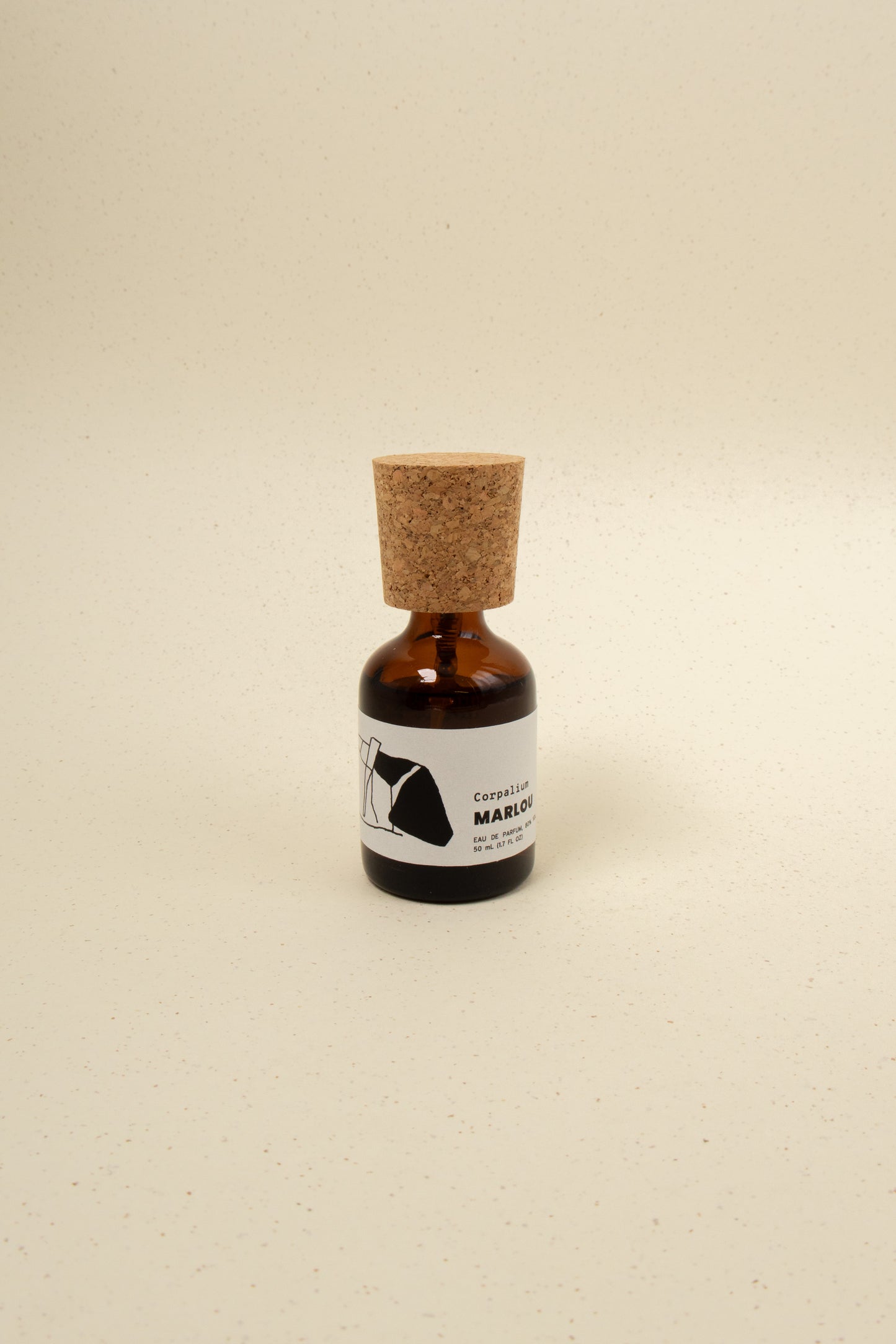 Marlou Corpalium perfume bottle with elegant design, showcasing the luxurious fragrance packaging and branding.