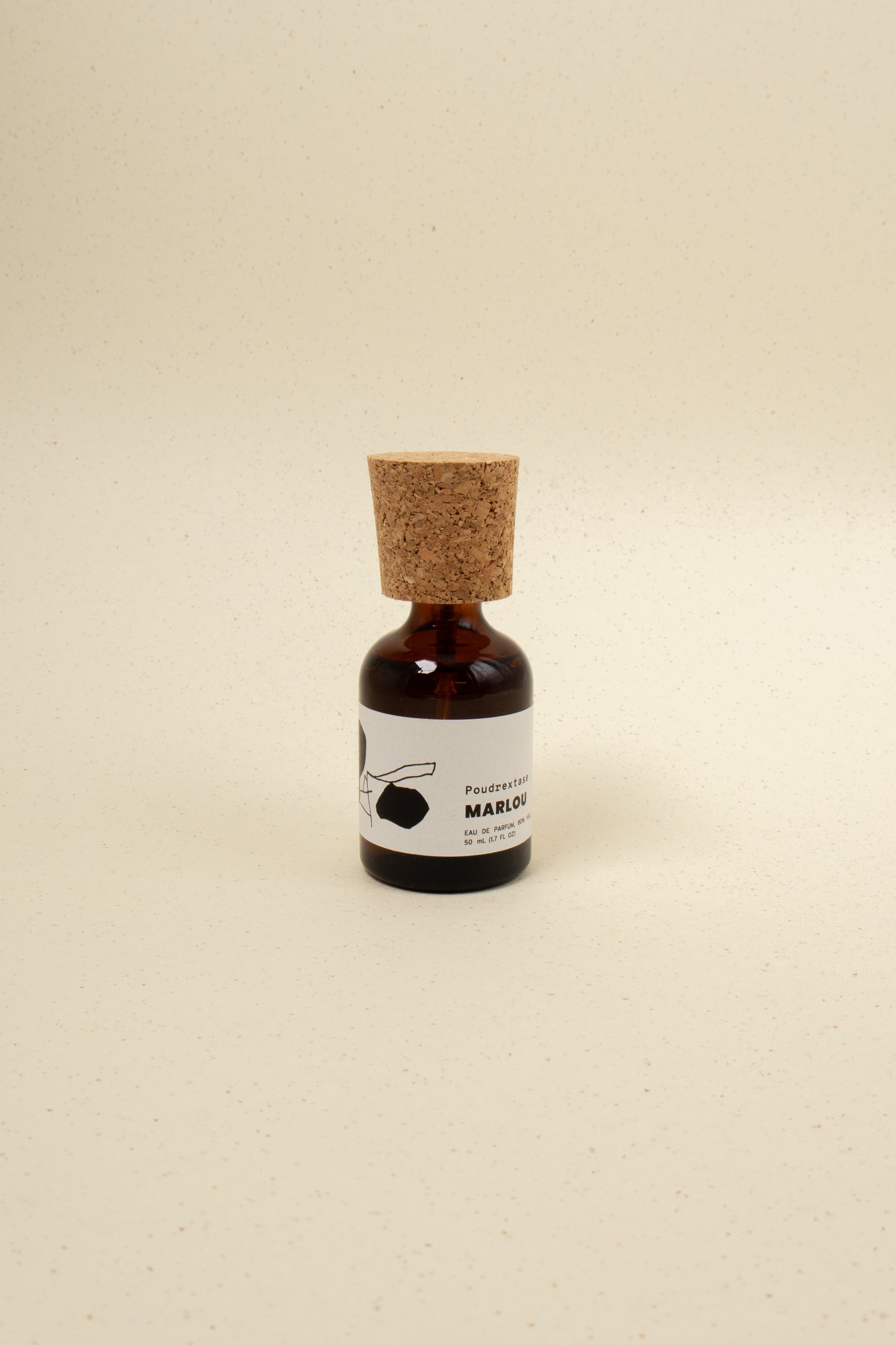 Marlou Poudrextase perfume bottle with elegant design, showcasing the luxurious fragrance packaging.